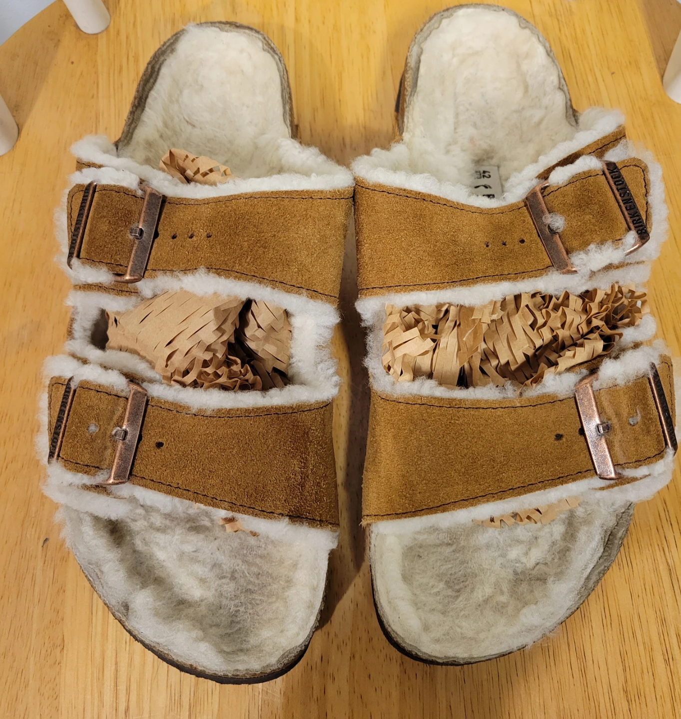 Birkenstock Arizona mens Suede Shearling Sandals Sz 42 / 9 - photo 3