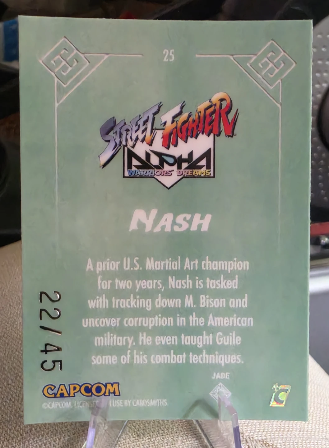 Street Fighter Alpha Nash Trading Card 22/45 - photo 2