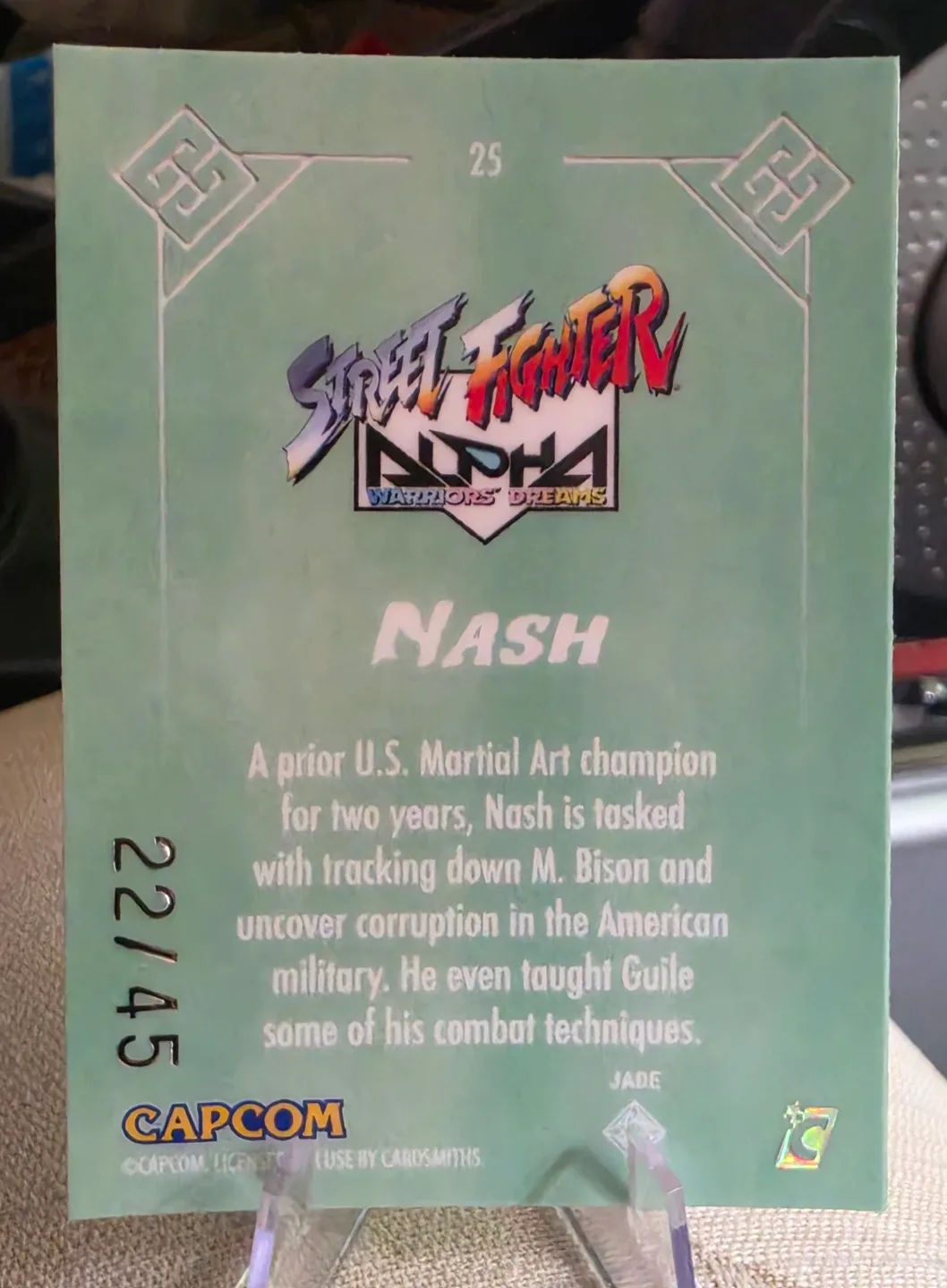 Street Fighter Alpha Nash Trading Card 22/45 - photo 2