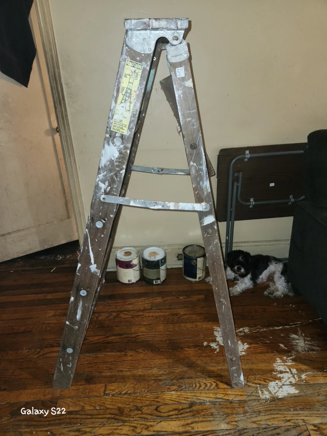Used 5-foot wooden step ladder - photo 4