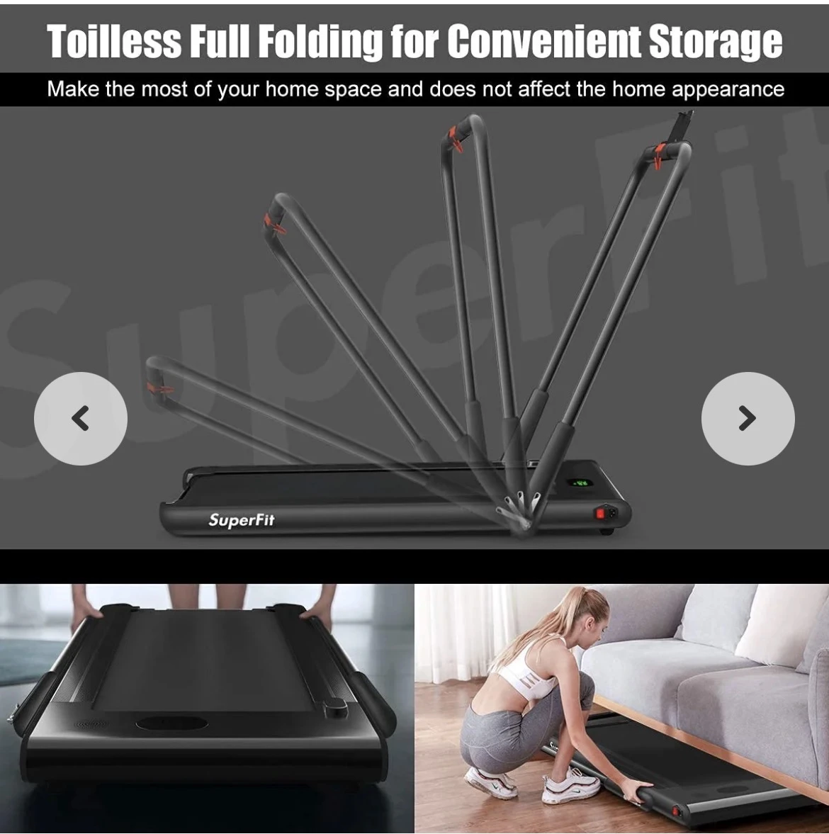 SuperFit 2-in-1 Folding Treadmill with Remote Control - photo 4