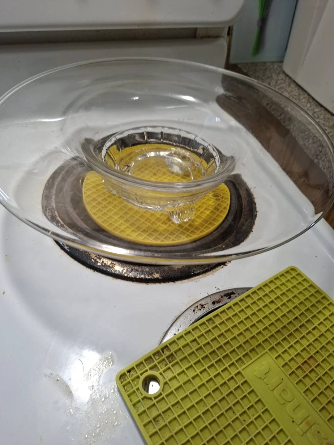 Crystal Glass Serving Bowl with Lid