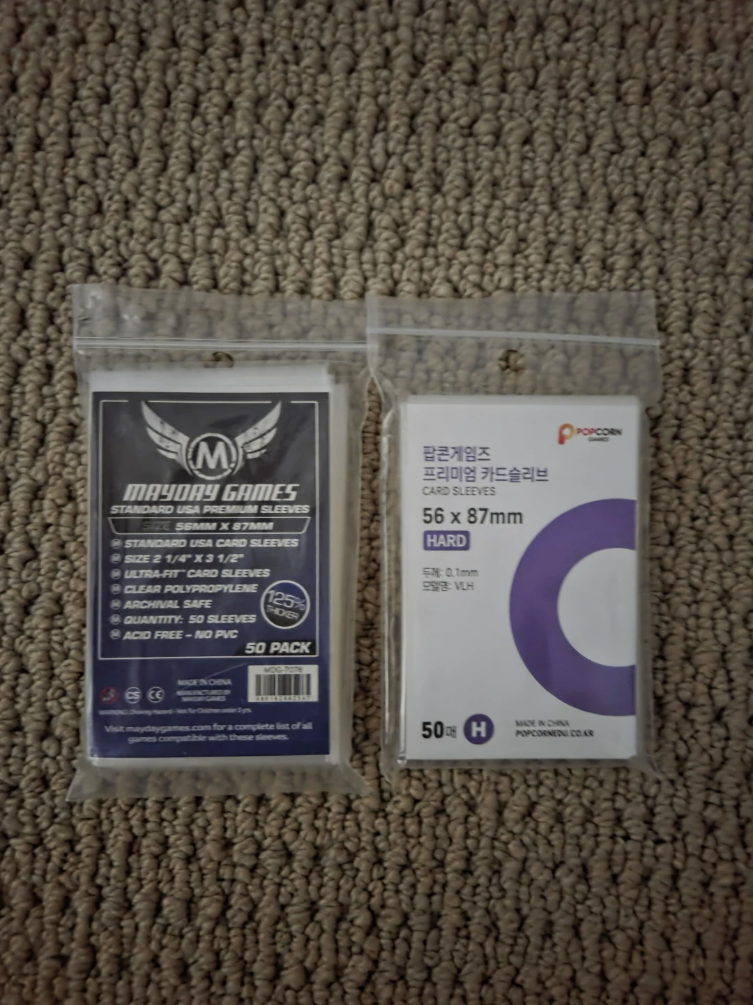 Mayday and Popcorn Sleeves