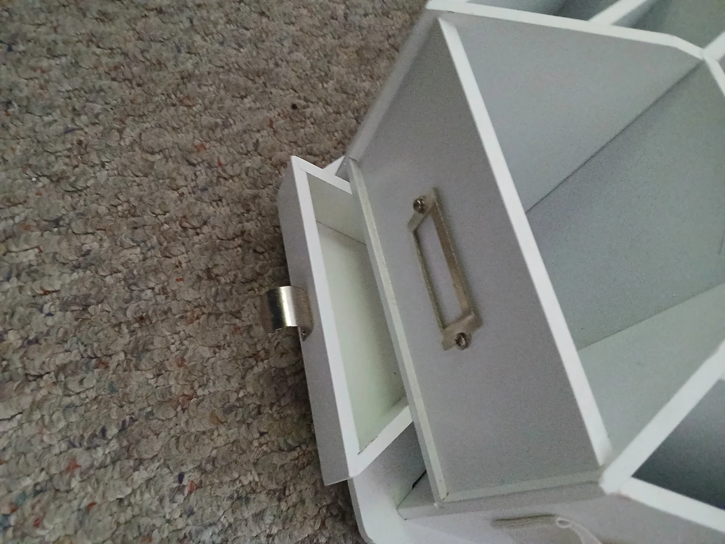 White Wood Organizer  Storage - photo 2