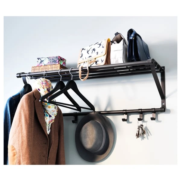 IKEA PORTIS Wall Shelf with Hooks - photo 4