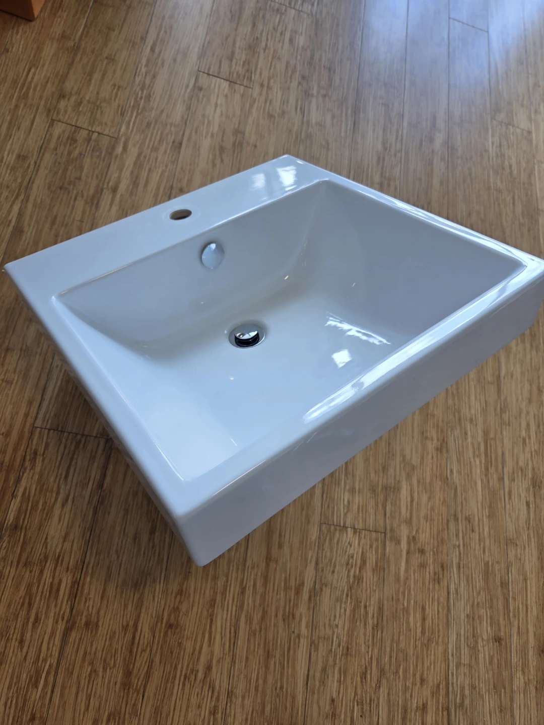 White Porcelain Bathroom Sink - photo 5