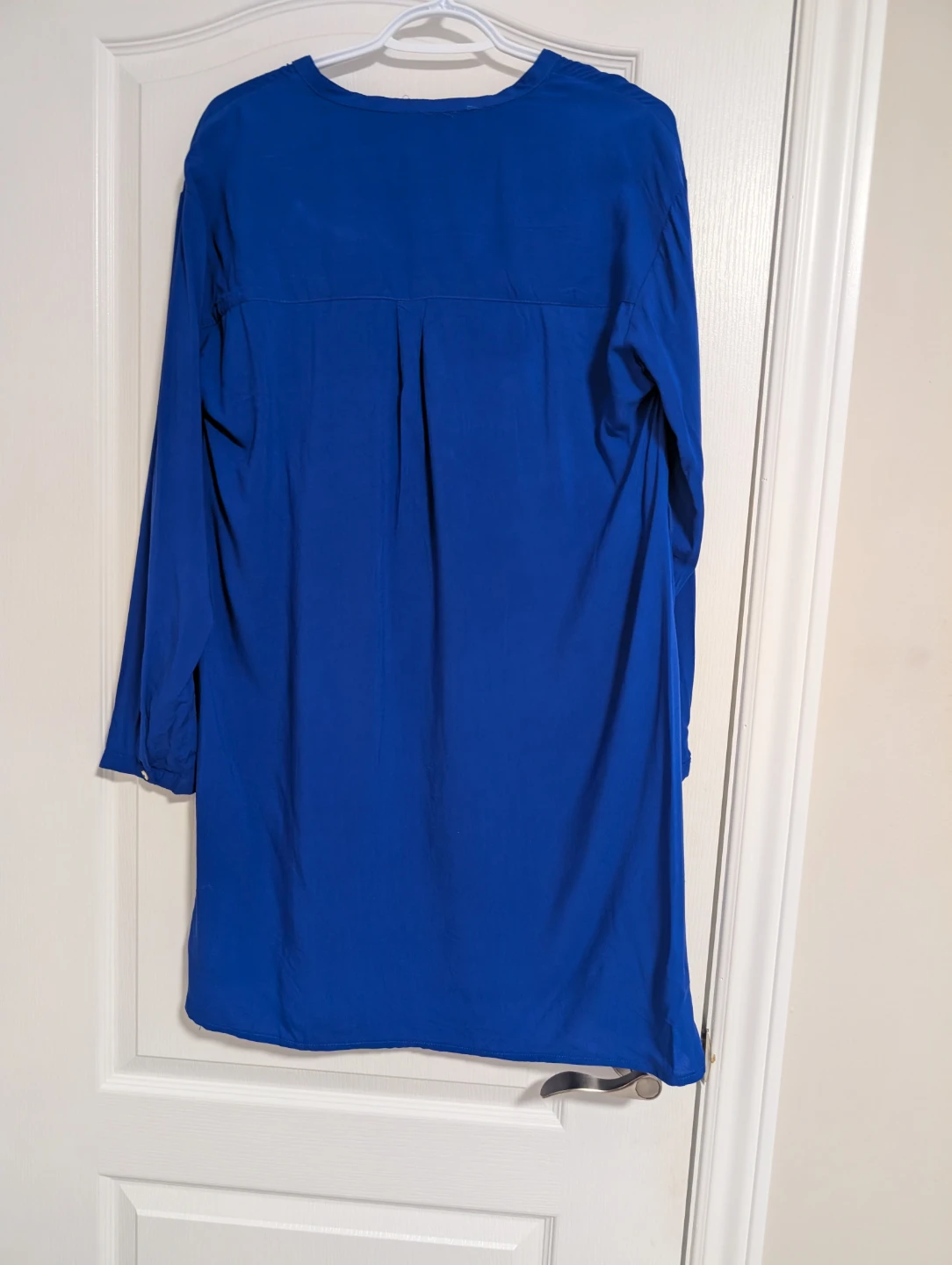 Royal Blue Button-Up Shirt Dress without belt. - photo 4