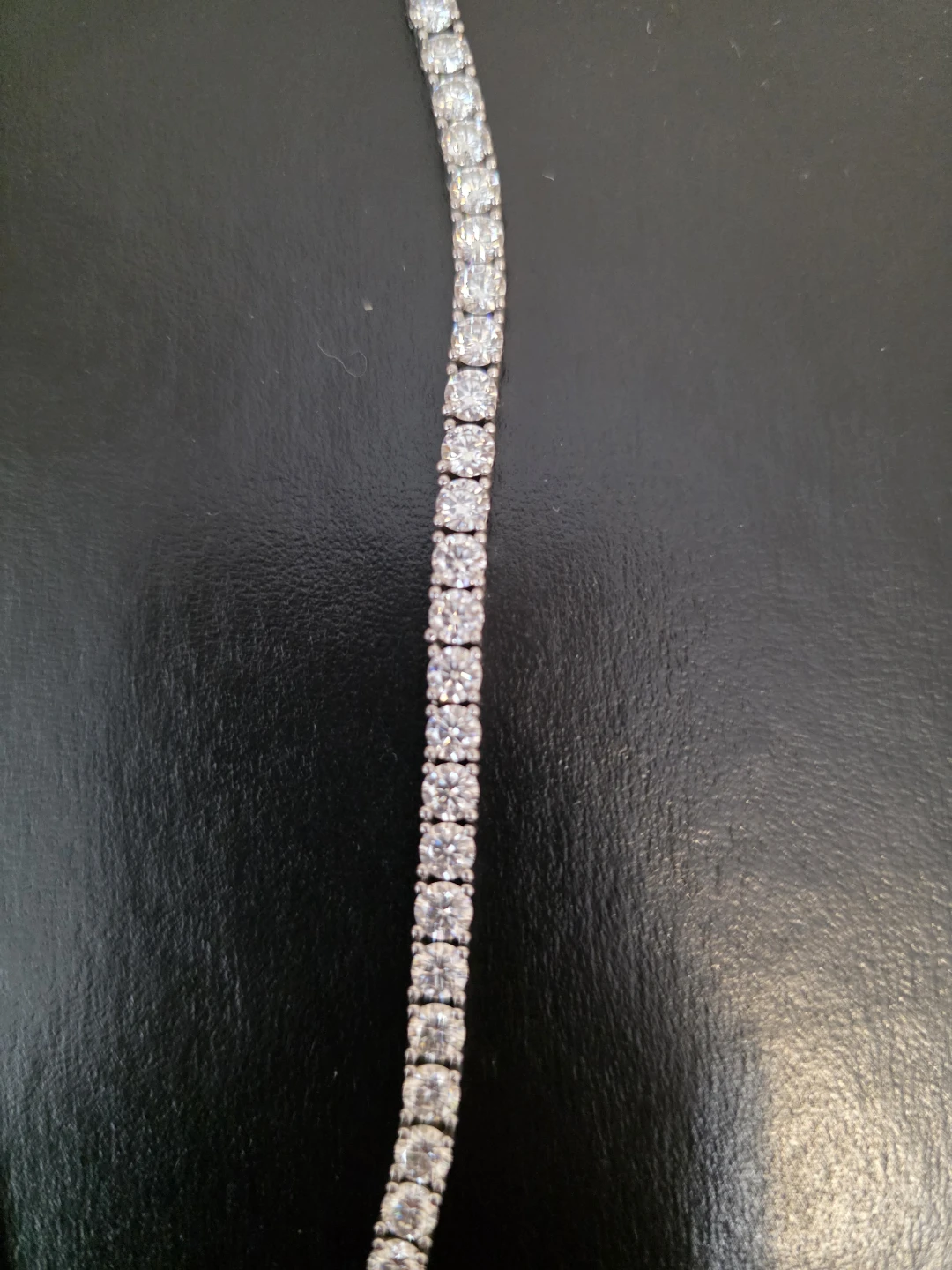 Moissanite Tennis Necklace 4mm w/ box - photo 4