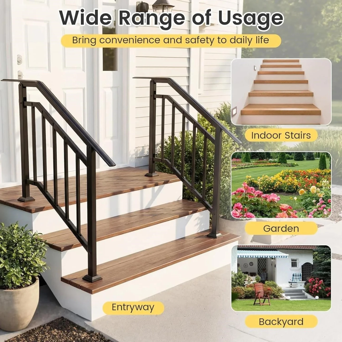 Black Stair Handrail 40cm Height - photo 4