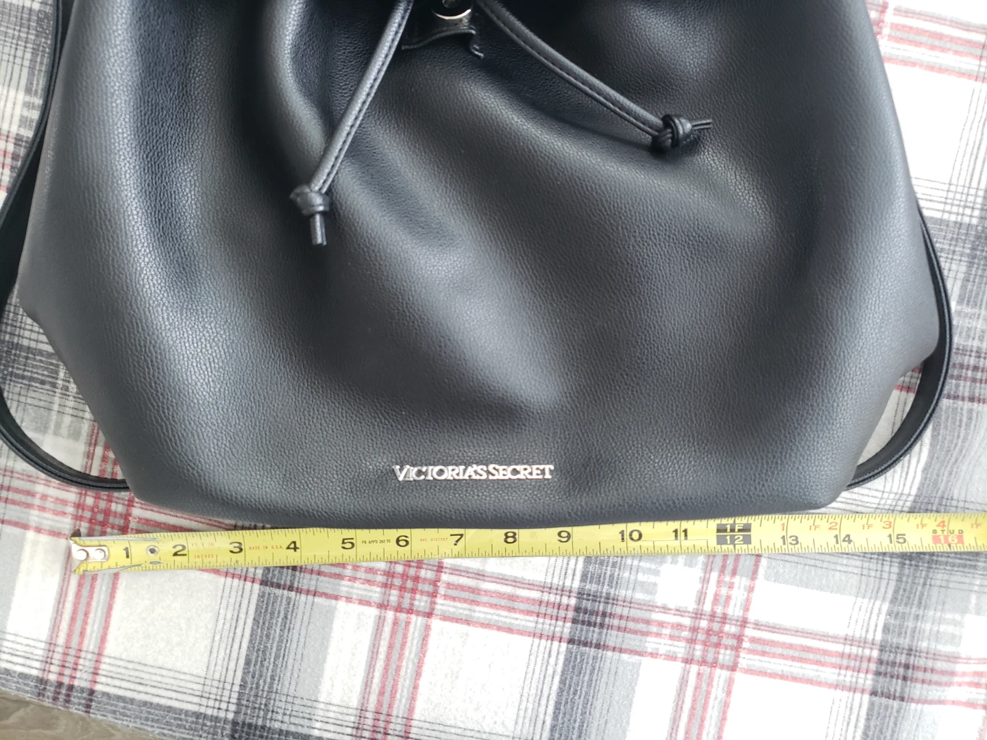 Victoria's Secret Black Faux Leather Backpack - photo 5