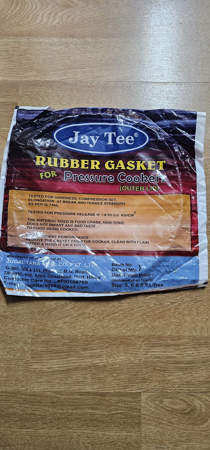 Jay Tee Rubber Gasket for Pressure Cookers (Outer Lid) - photo 2