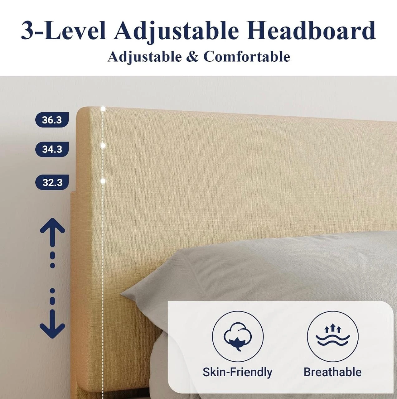 Adjustable Headboard Bed Frame - Full Size - photo 3