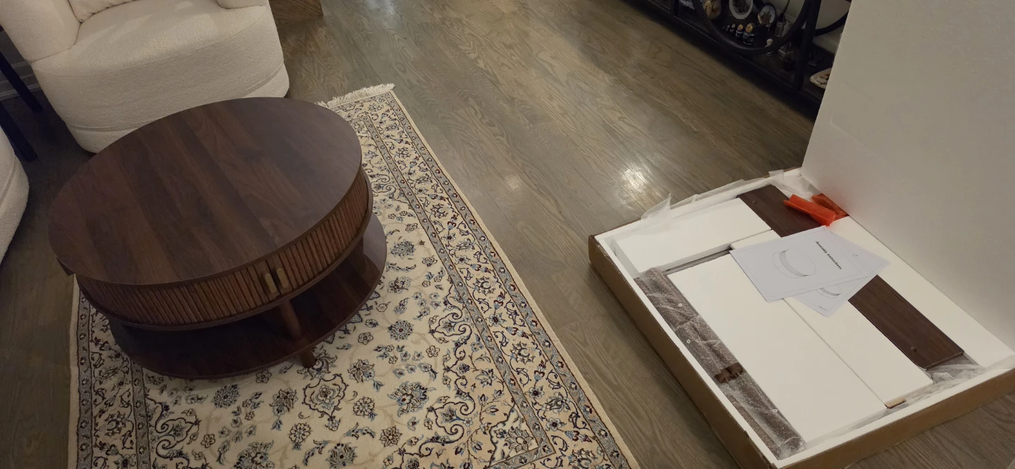 Walnut Coffee Table with Sliding door - photo 5