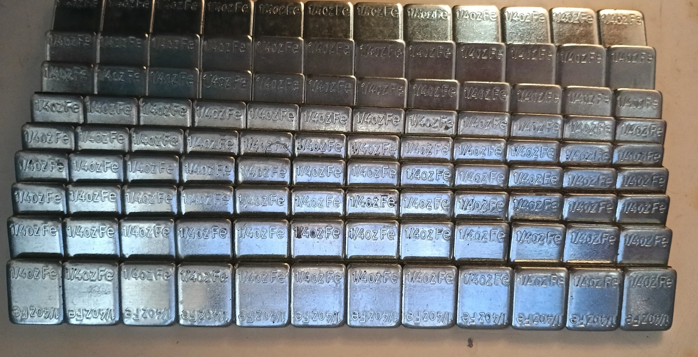 Set of 10, 1/4 oz Fe Balance Weights - photo 3