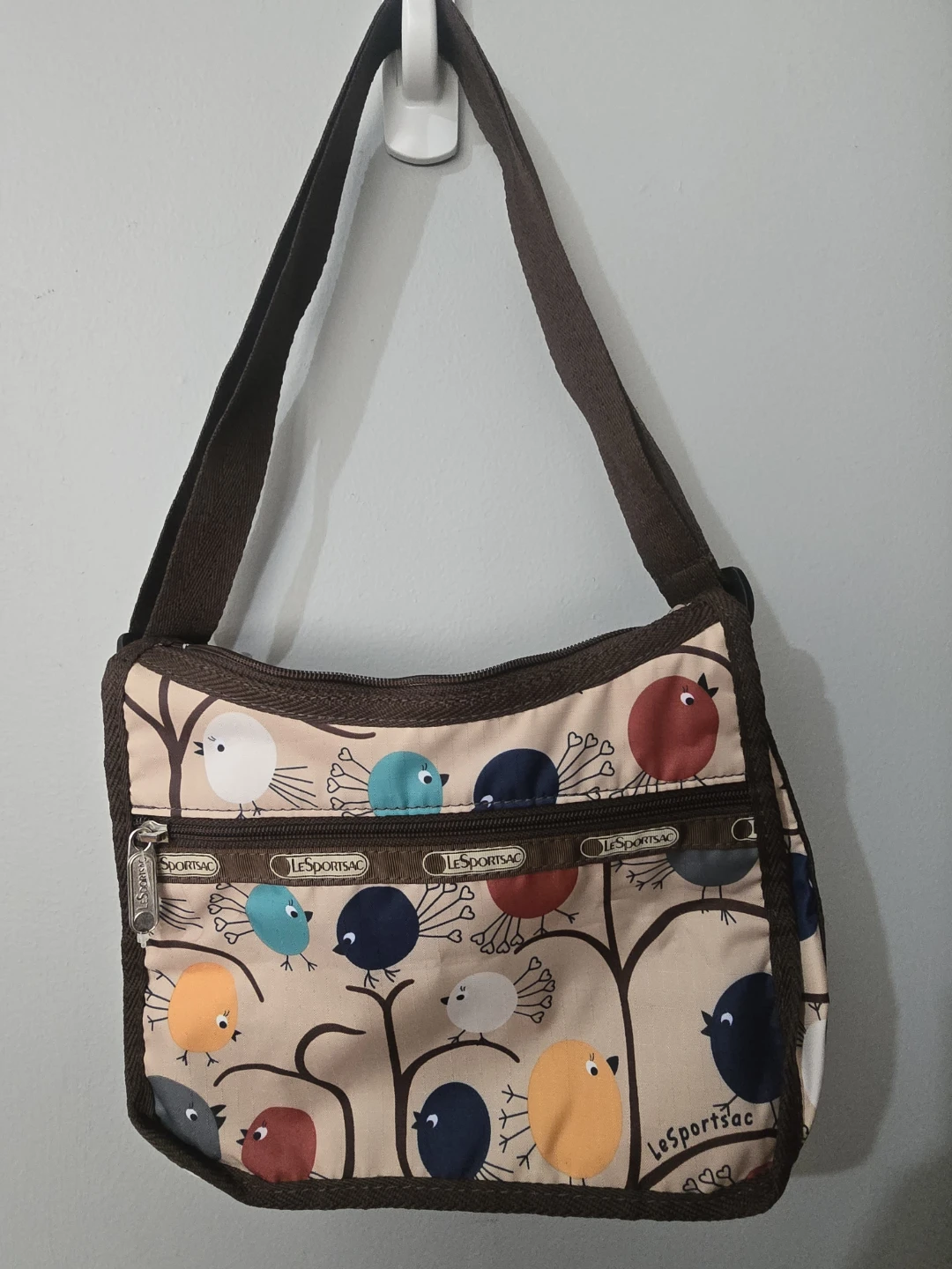LeSportsac Chirping Birds Crossbody Shoulder Bag