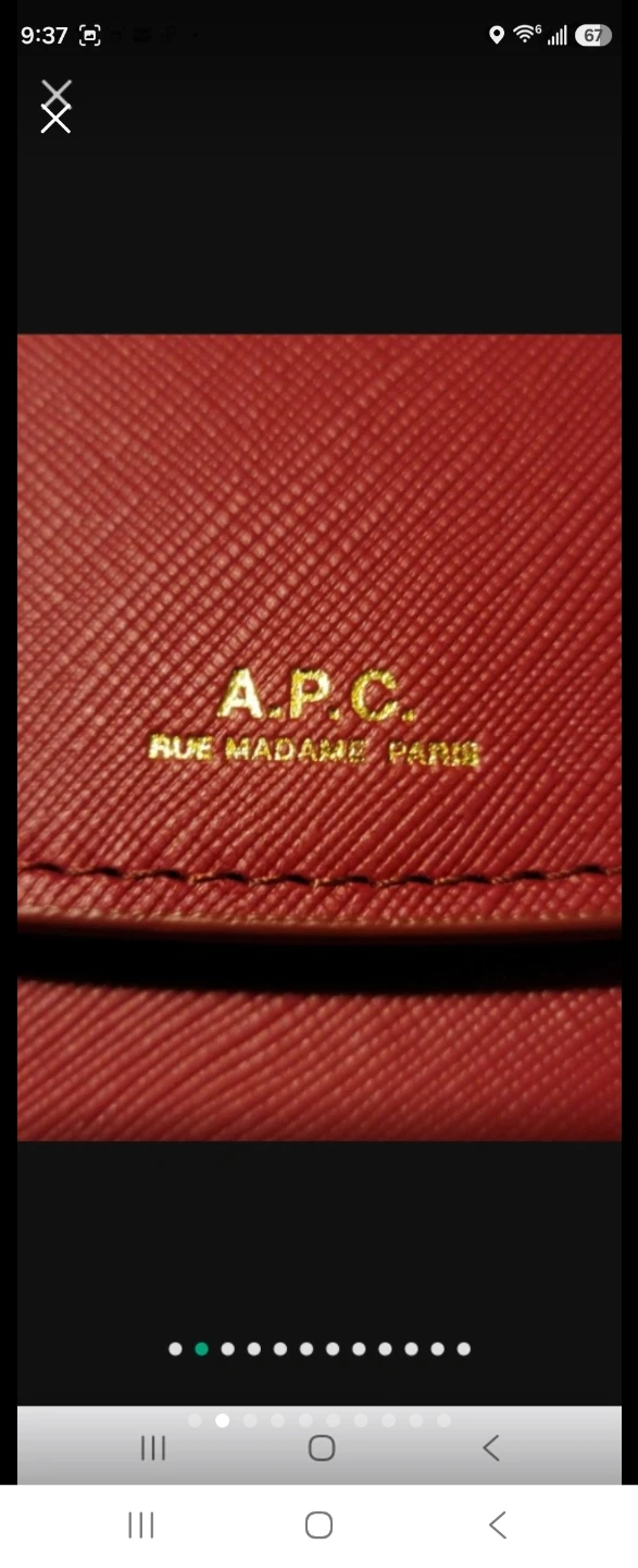 A.P.C. Red Leather Saddle Bag - photo 4