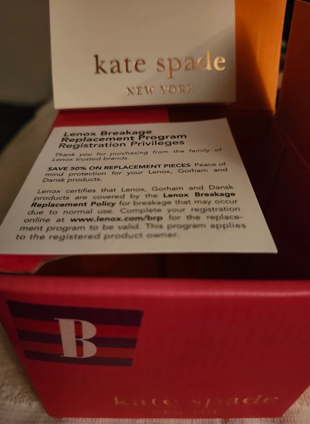 Kate Spade Initial B Mug, pink, purple, white - photo 4