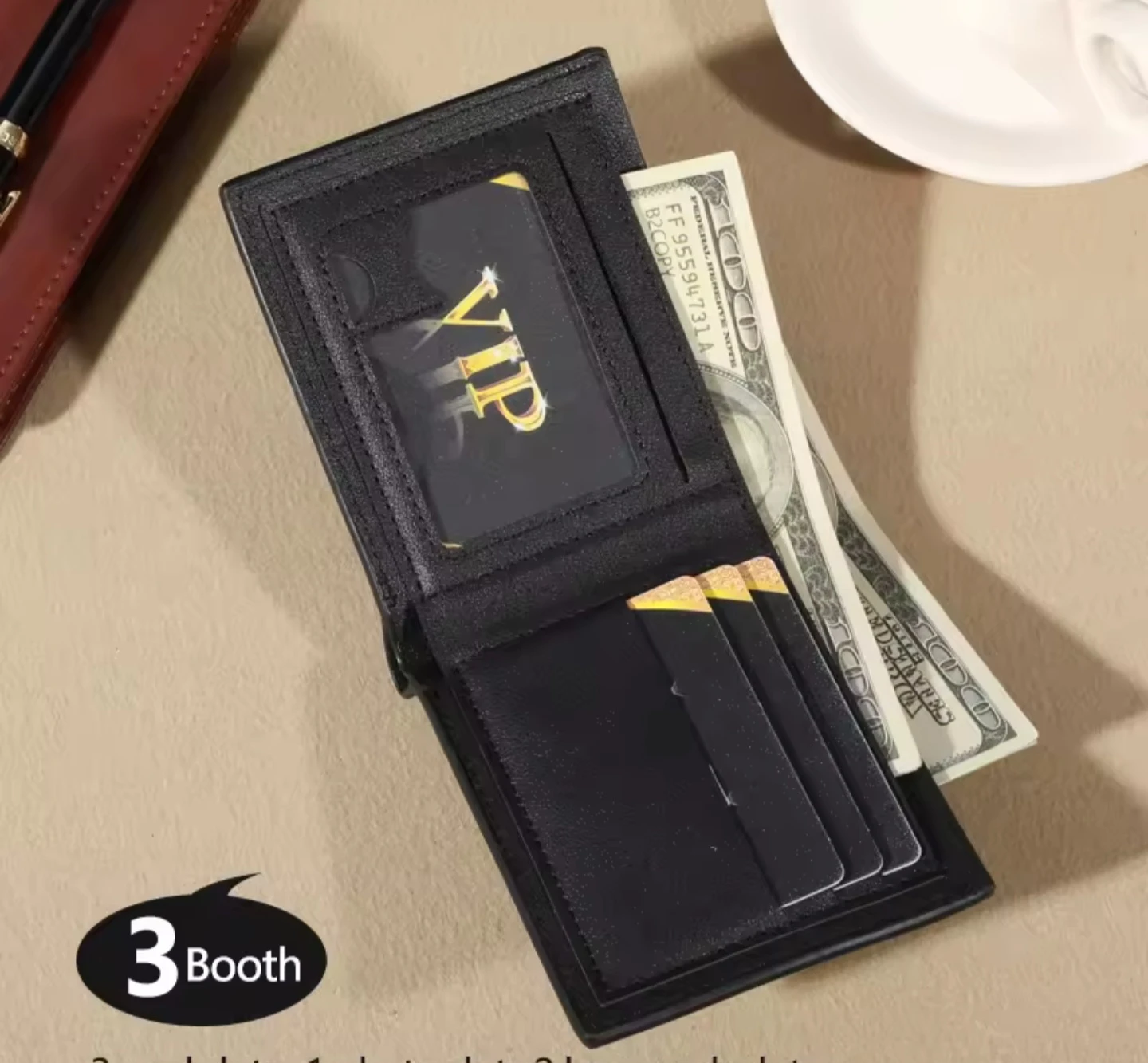 Men's Bifold Wallet with Eagle Design - photo 2