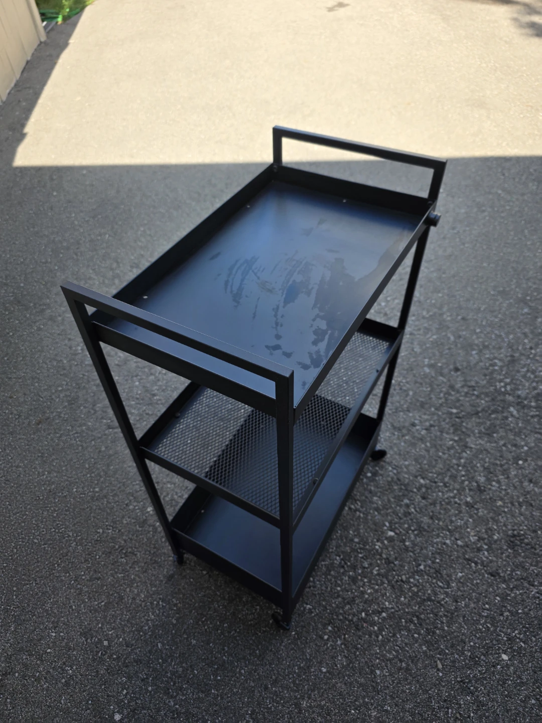Black 3-Tier Utility Cart - photo 3