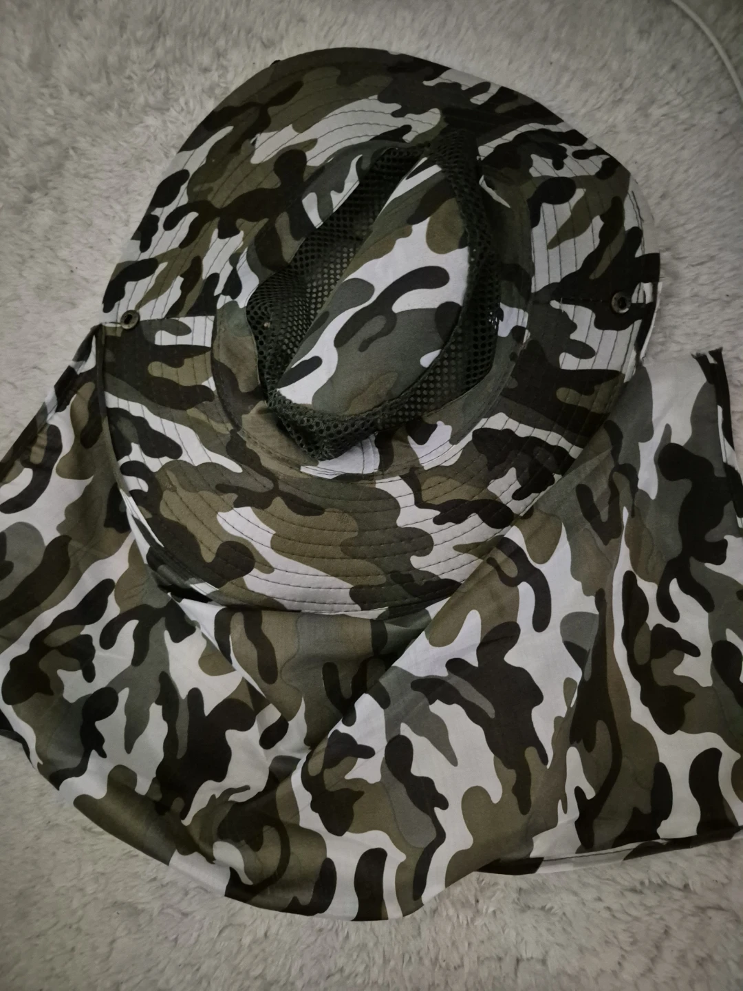 Camouflage Sun Hat with Neck Flap - photo 2