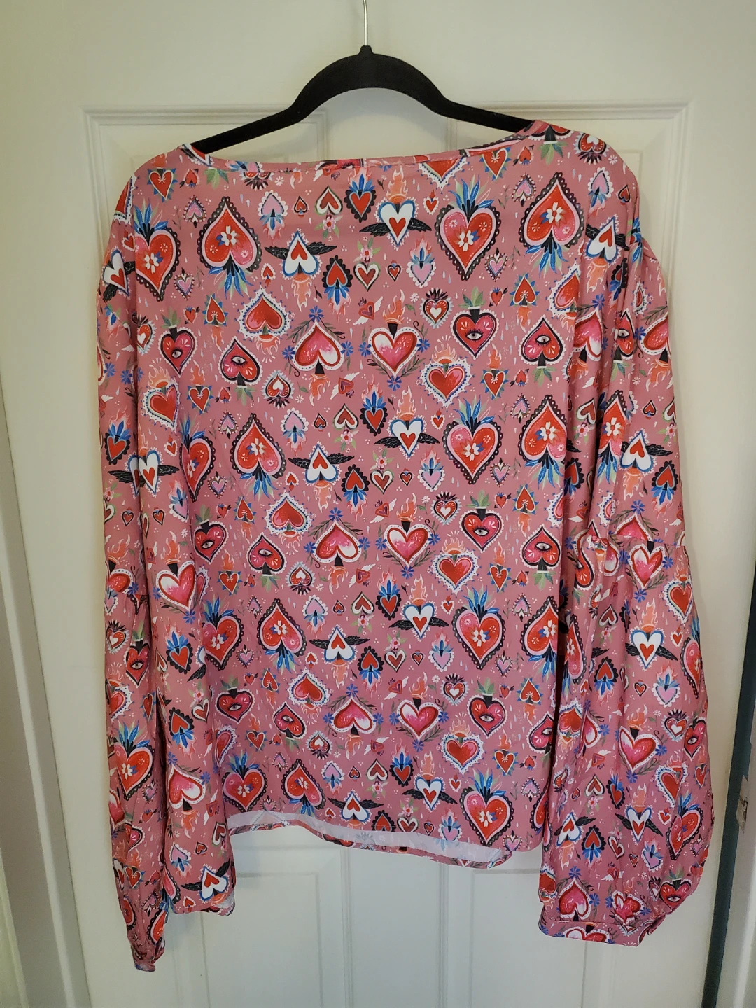 Fun Heart Print Plus Size Blouse...New - photo 3