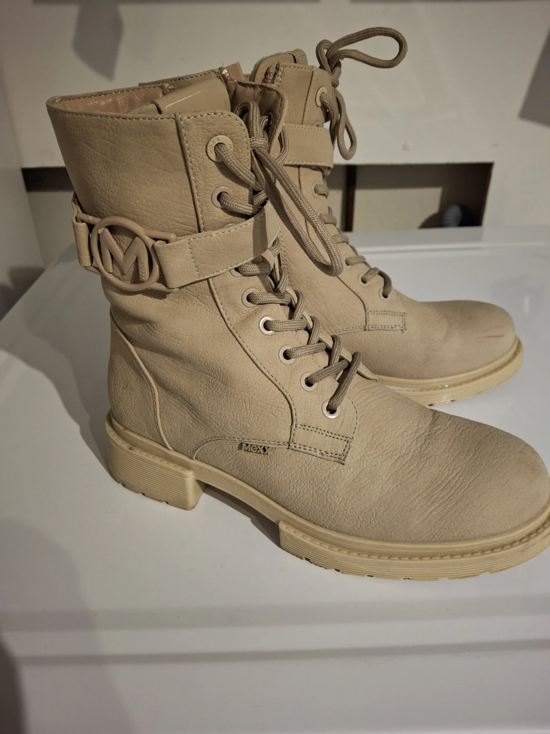 Mox Women's Lace-up Combat Boots Tan Size 7 - photo 2