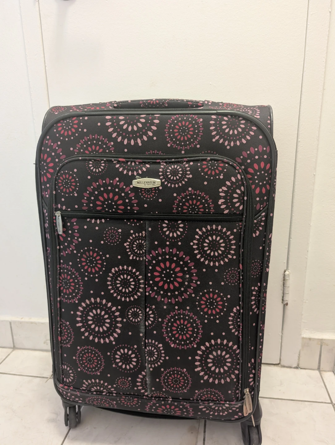 Millennium Rolling Suitcase - Black Floral Pattern - photo 3