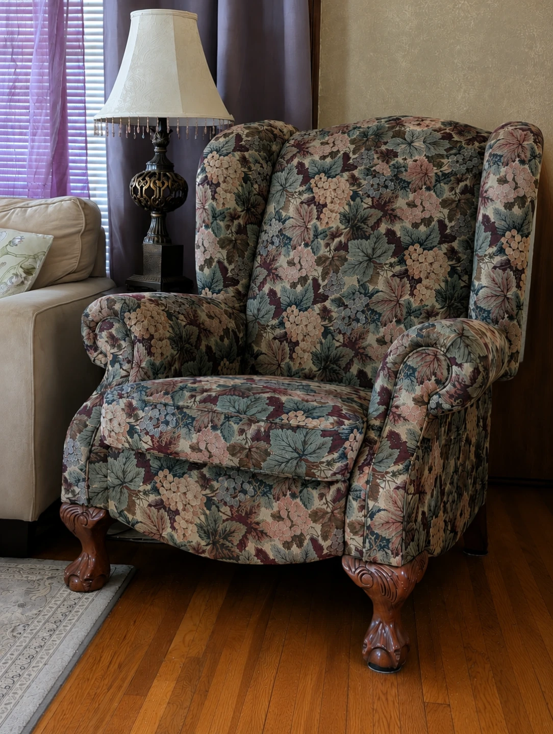 2 x Floral Recliner Armchair - photo 2