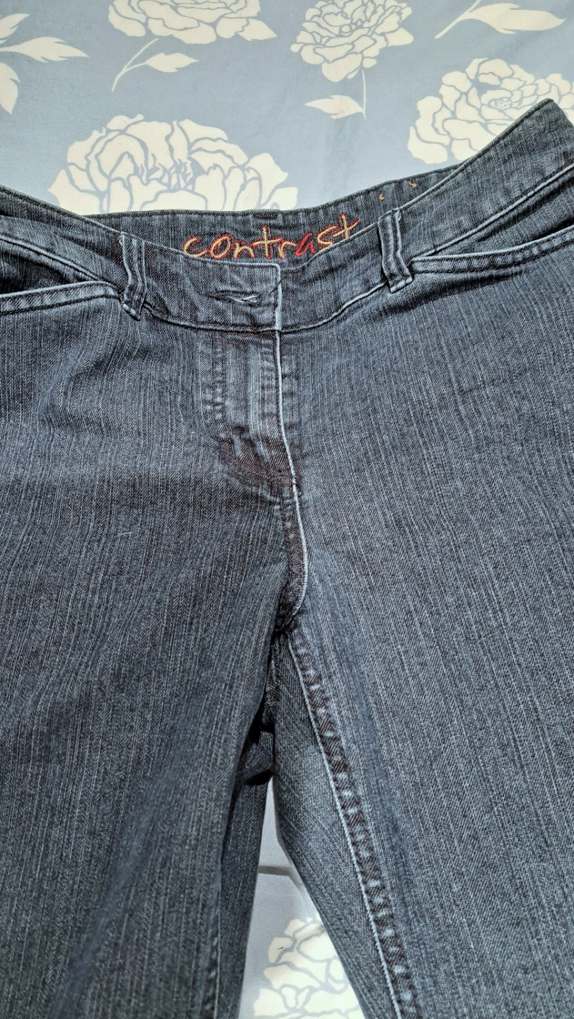 Contrast Wide Leg Jeans - photo 3