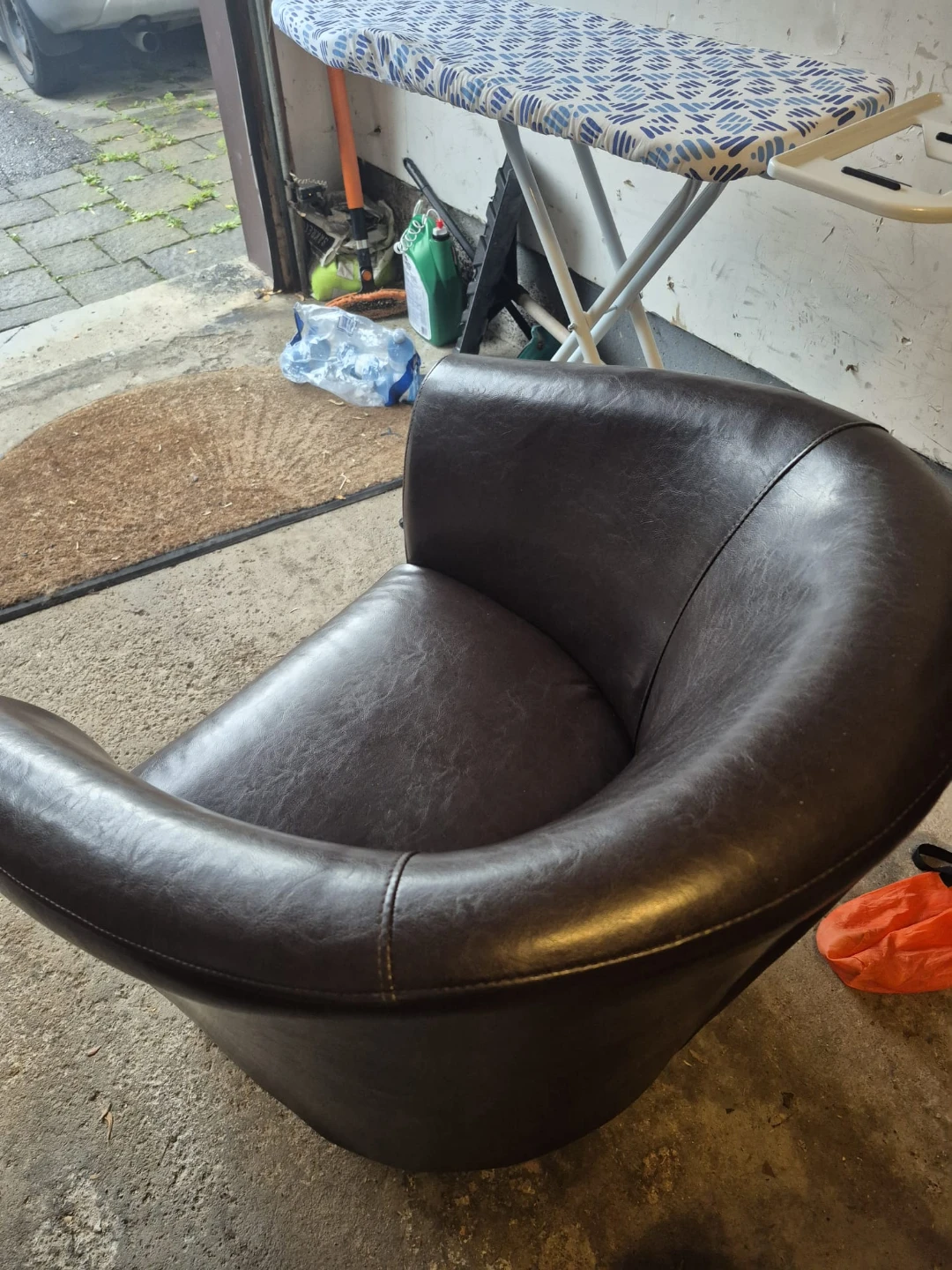 Arm Chair faux leather Brown - photo 4