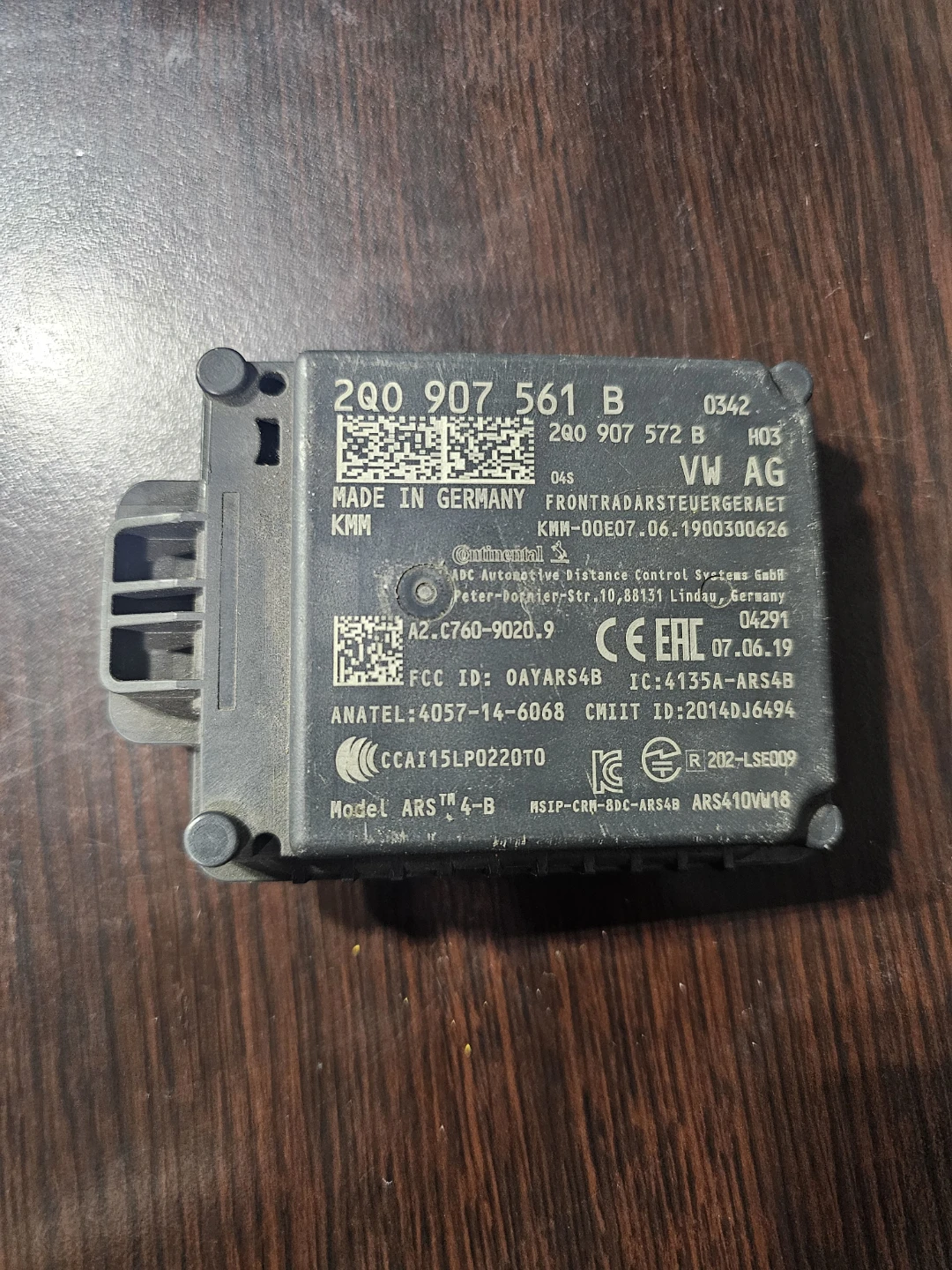 Selling cruise control radar for 2018 to 2021 vw tiguan - photo 4
