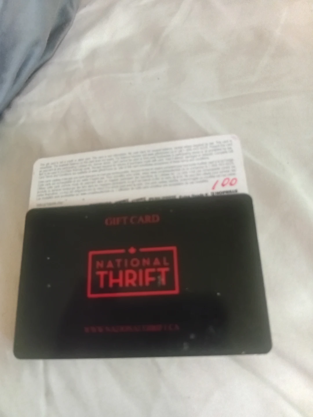 National Thrift Gift Card and pc