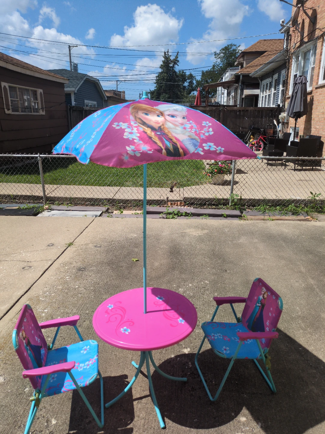 Kids Table and Chairs Set with Umbrella