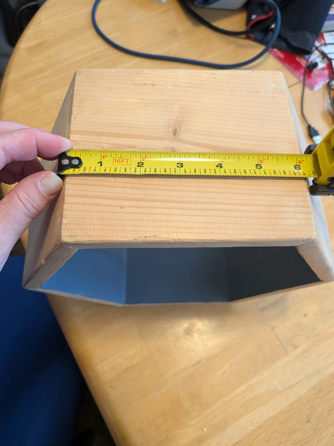 Wooden Hexagon Shelf - photo 3