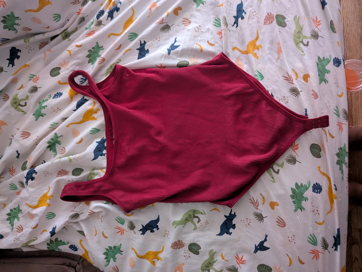 XXXL Ribbed Bodysuit - Maroon - Heyshape
