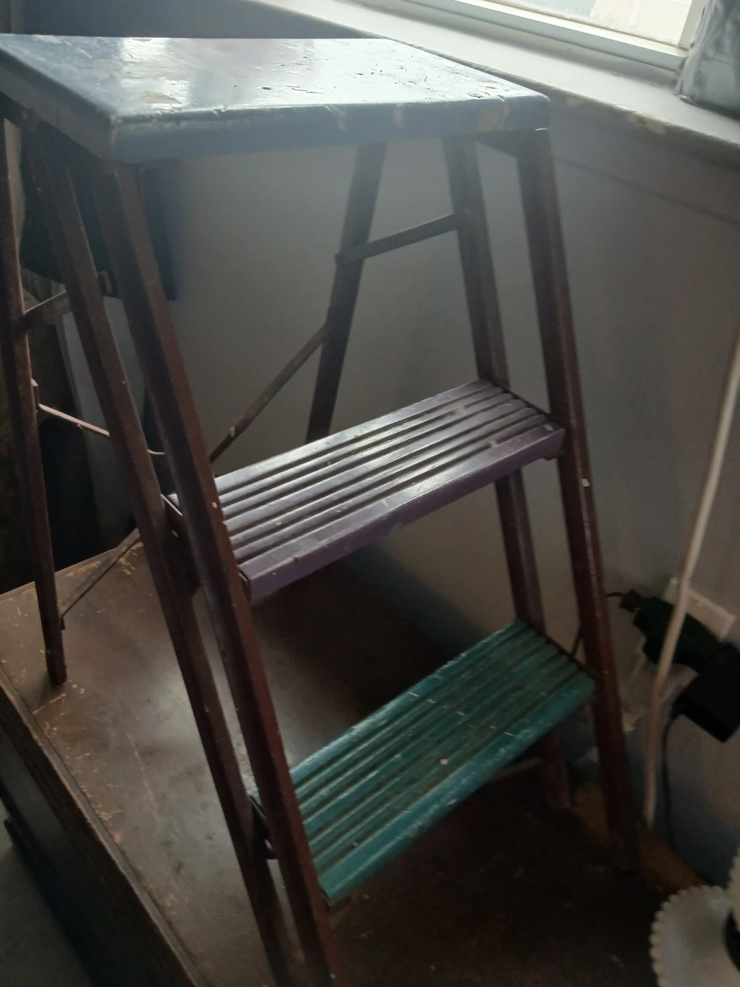 Vintage Wooden Step Stool Ladder - photo 2