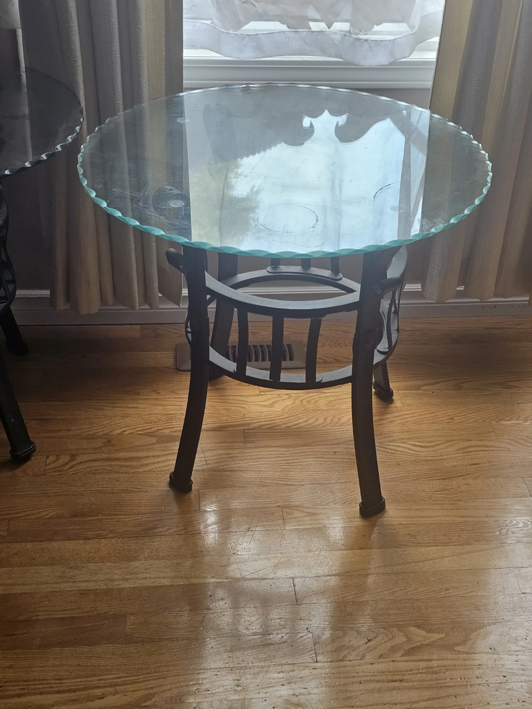 Glass Top Side Table - photo 2