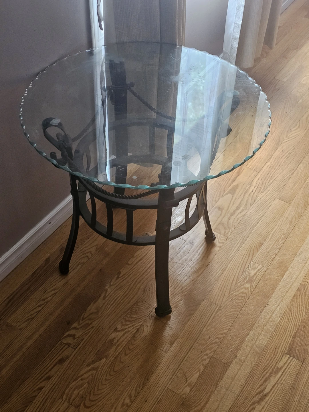 Glass Top Side Table - photo 3