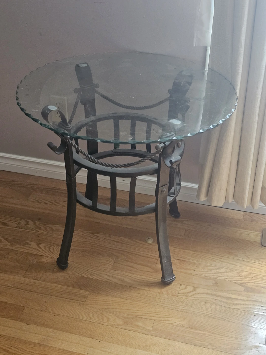 Glass Top Side Table - photo 5