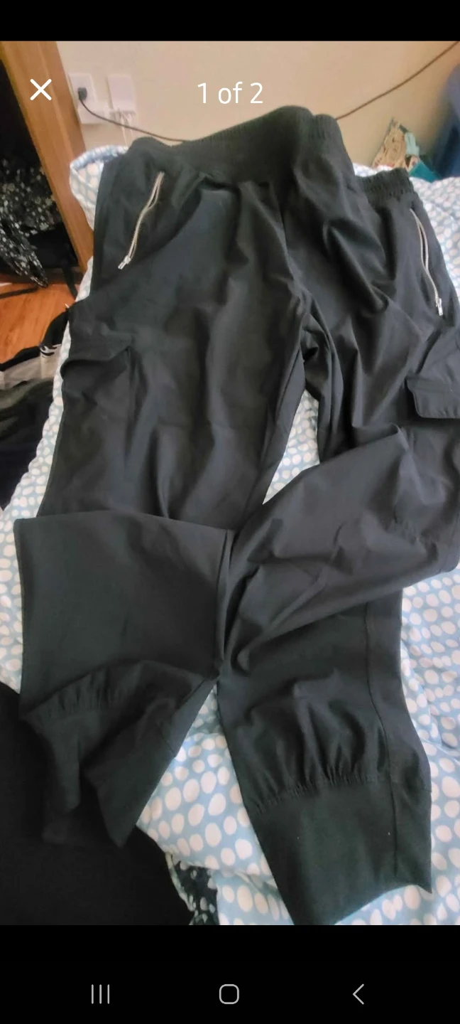 Xl Black cargo pants with zippers