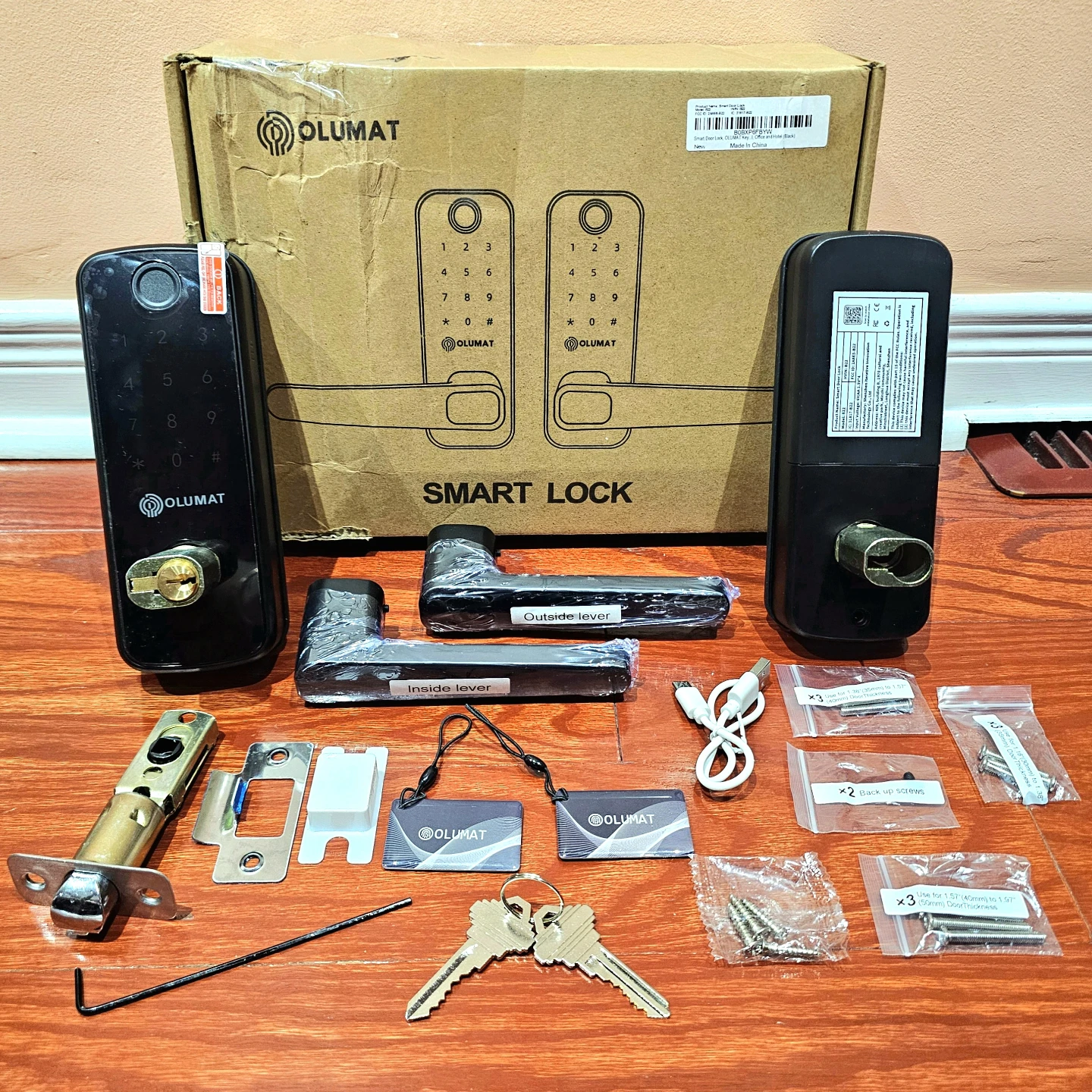 Olumat Smart Door Lock Fingerprint Keyless Entry & Keypad