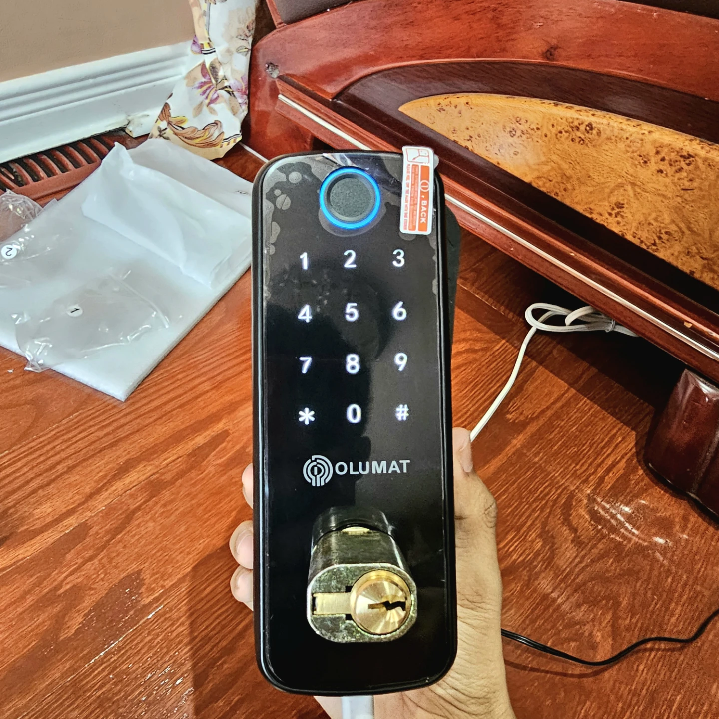Olumat Smart Door Lock Fingerprint Keyless Entry & Keypad - photo 2
