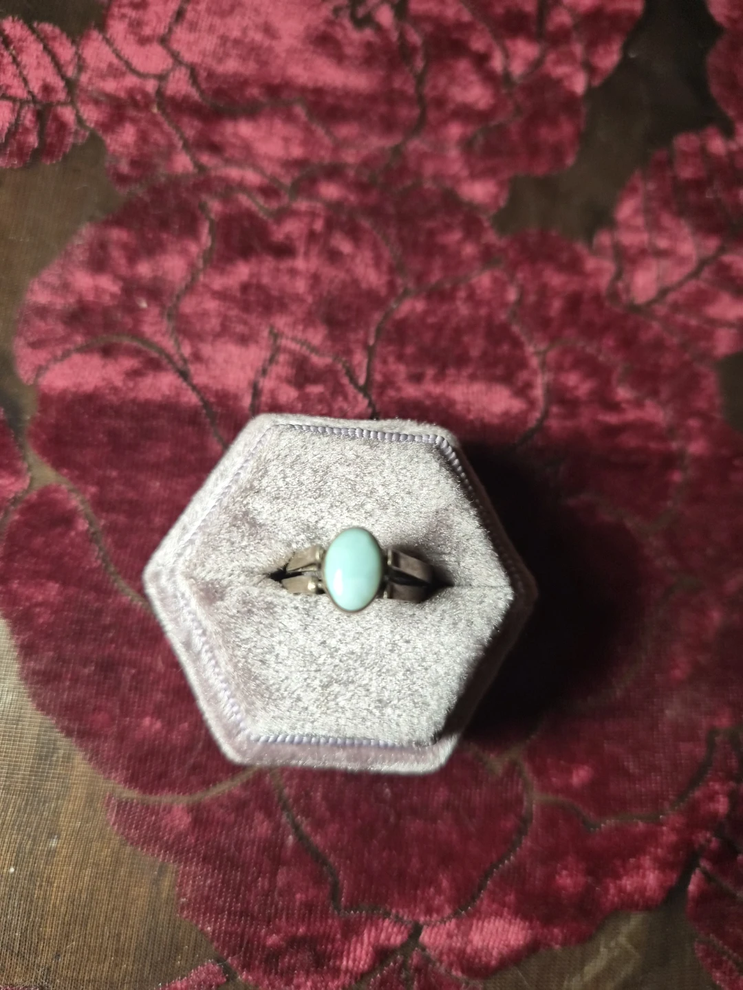 925 Larimar/amber flip ring - photo 3