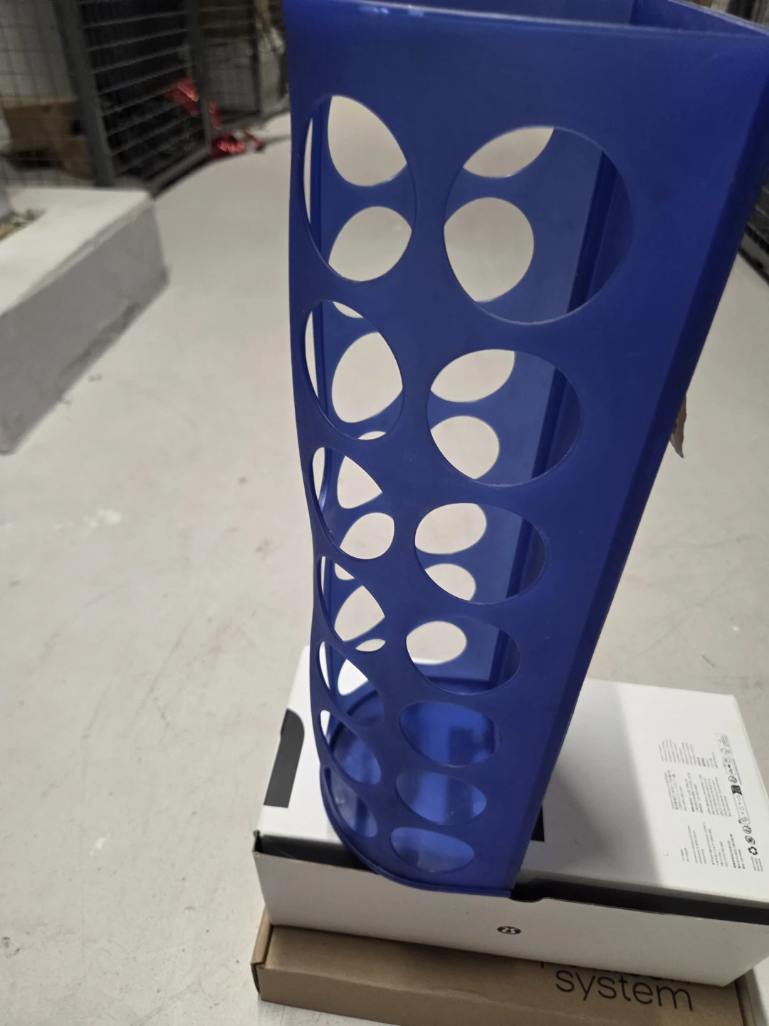 Blue Plastic Bag Dispenser