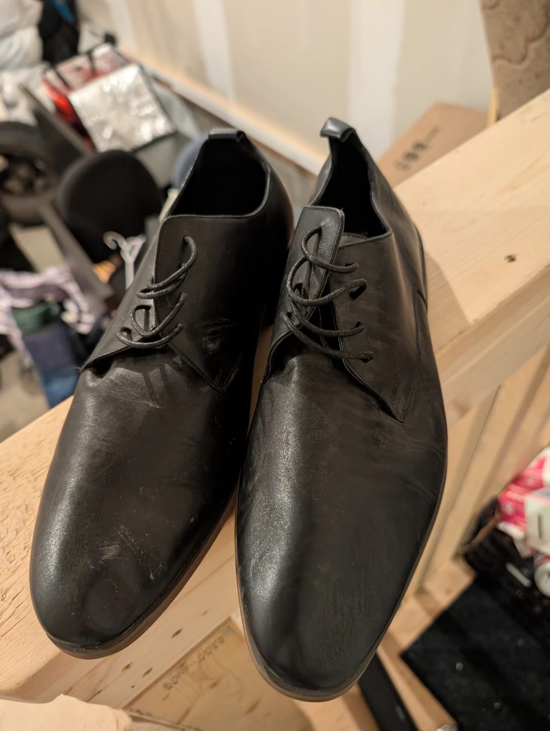 Pedro Black Leather Dress Shoes