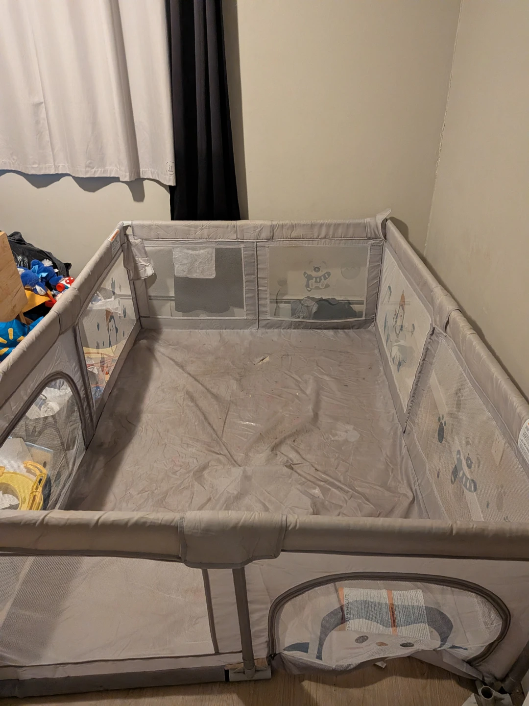 Larger sized Grey Playpen for Babies