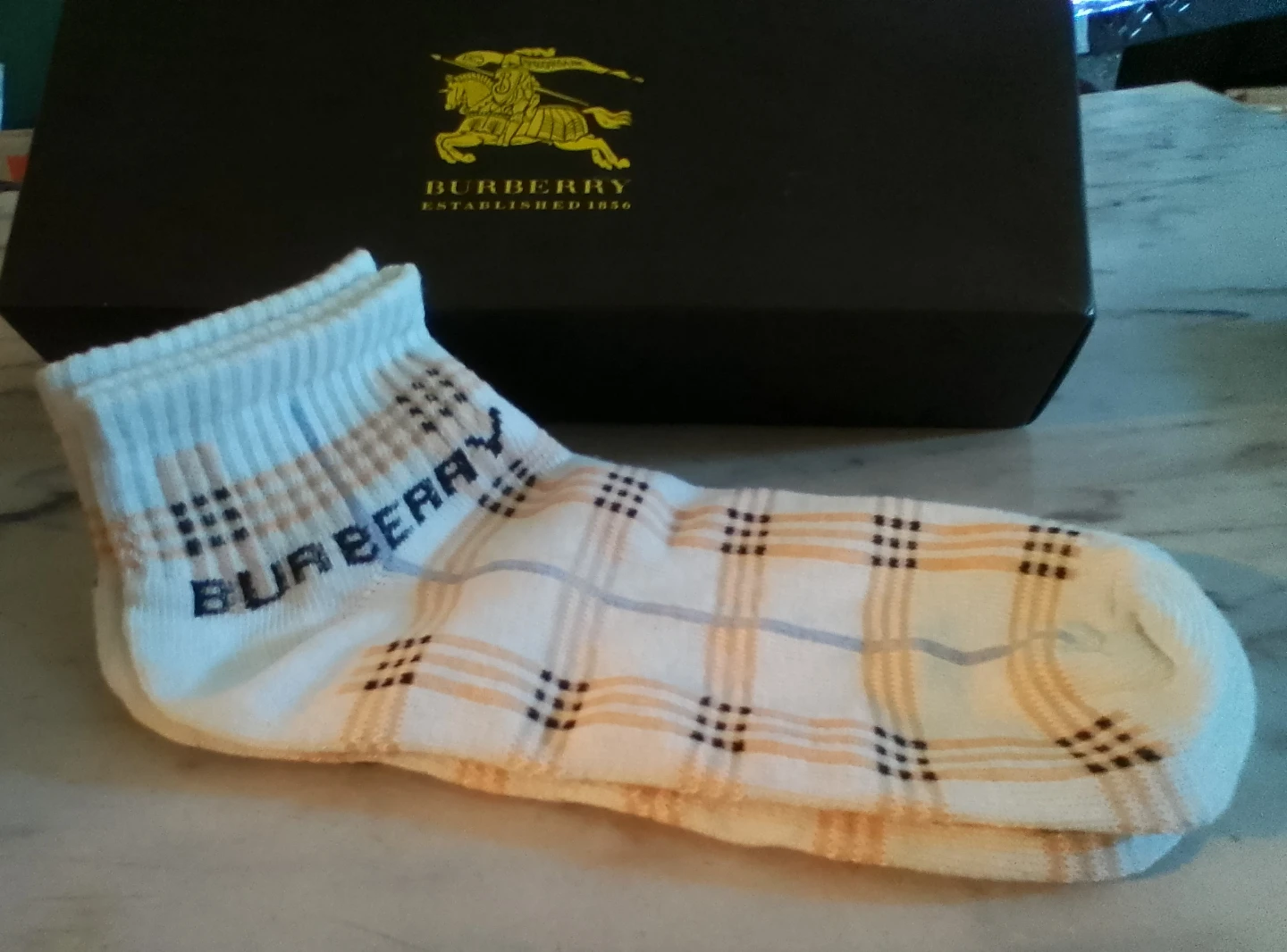 Burberry Inspired Plaid Ankle Socks