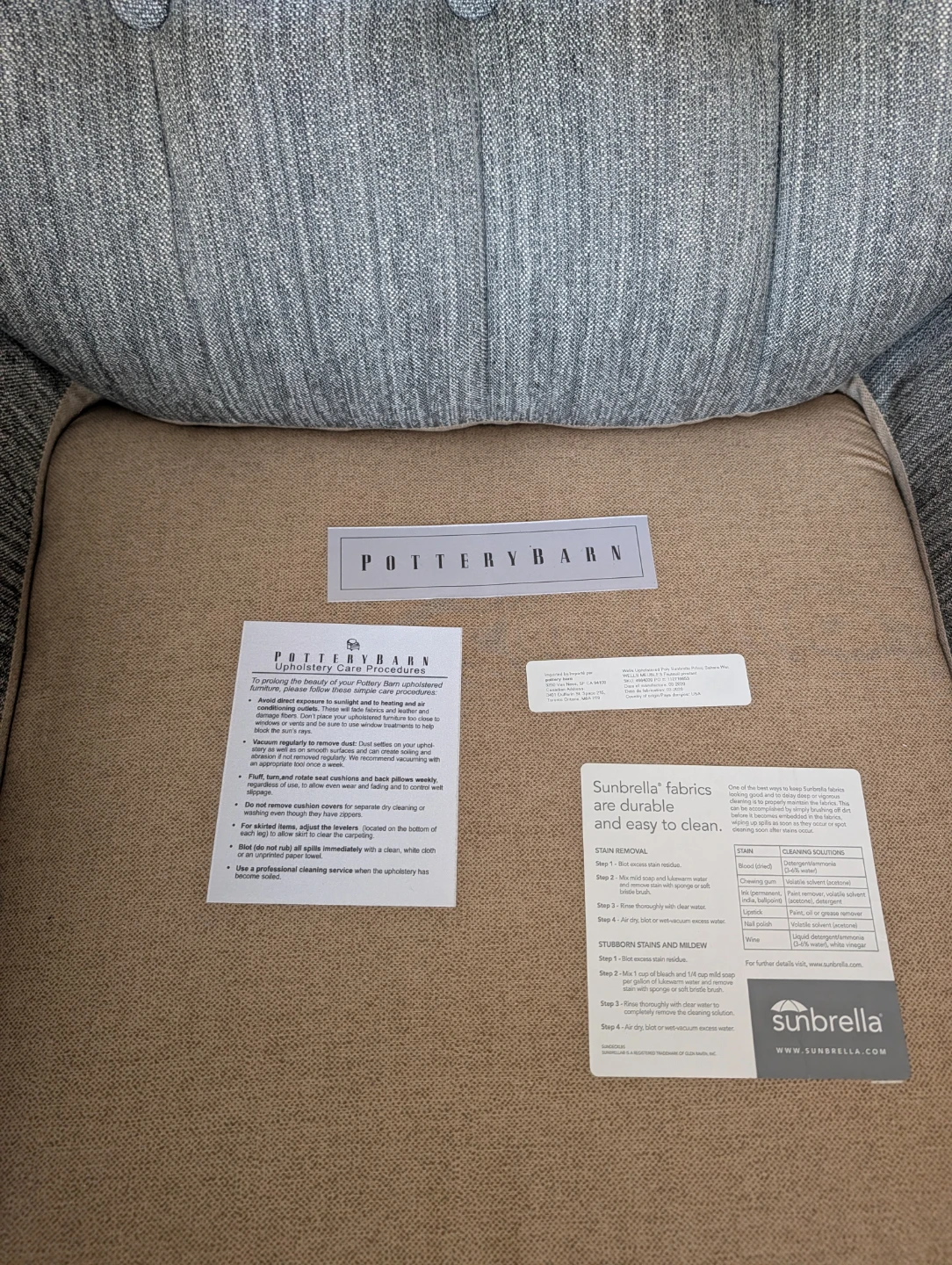 Pottery Barn Tufted Wingback Chair and Ottoman Set - photo 3