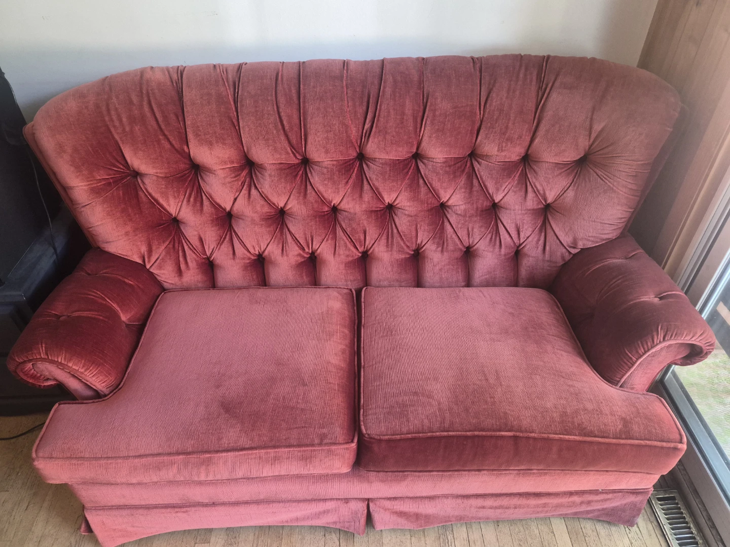 Velvet Tufted Loveseat Sofa sklar peppler - photo 4