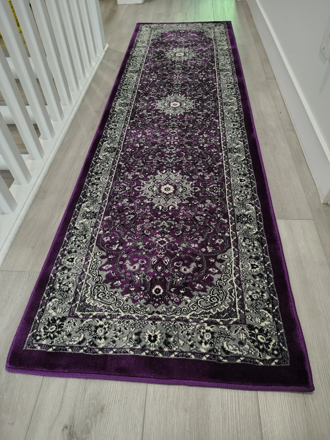 Beautiful Persian Weavers "Elegance" Purple Runner Rug. - photo 2